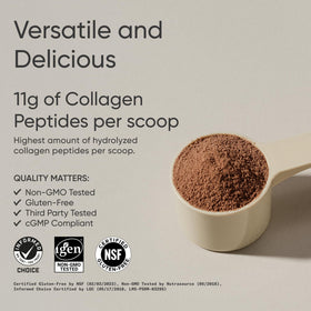 Détail de la poudre de collagène Sports Research dans un verre