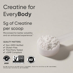 Détail de la poudre de créatine monohydrate Sports Research