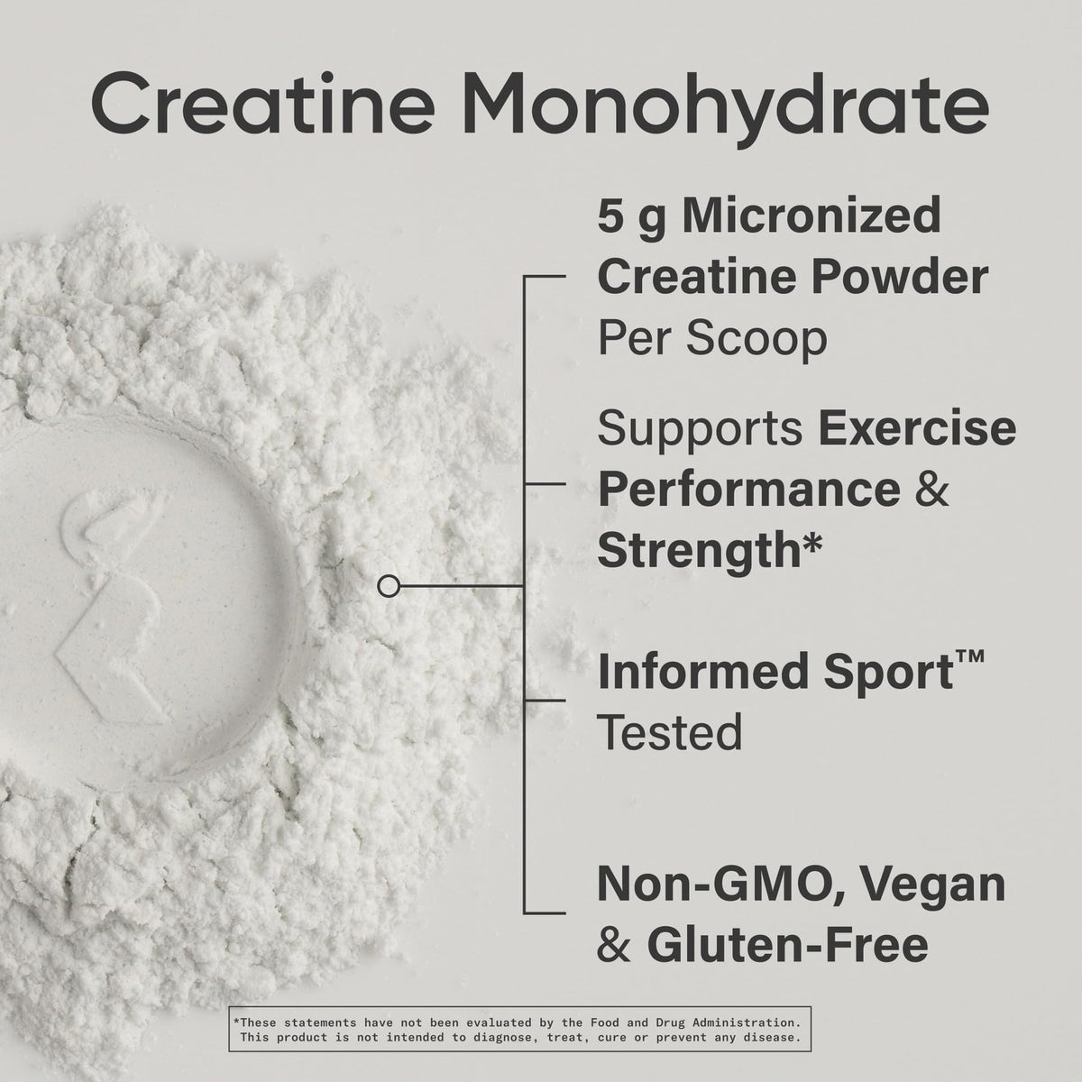 Détail de la poudre de créatine monohydrate Sports Research