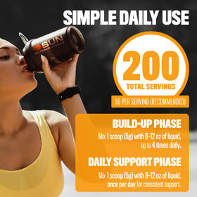 Détail de la poudre de créatine monohydrate Sun Nutraceuticals