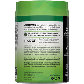 Détail de la poudre de créatine Nature's Truth 399g