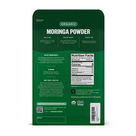 Détail de la poudre de feuille de moringa bio FGO