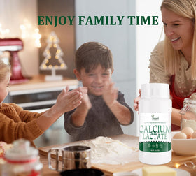Détail de la poudre de lactate de calcium Holamdo 240g