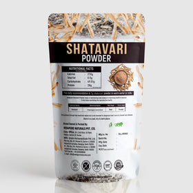 Détail de la poudre de Shatavari VEDAPURE dans un bol