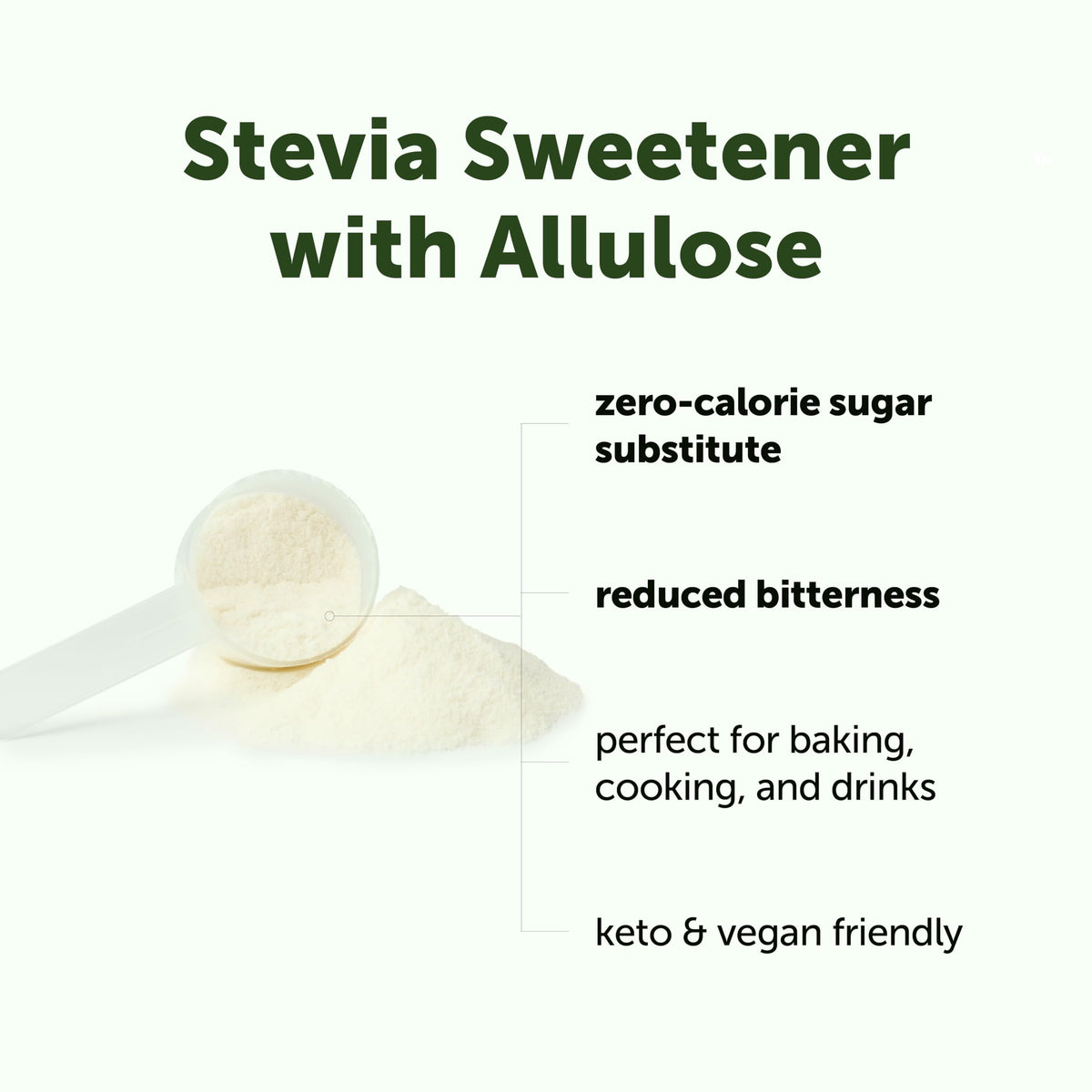 Détail de la Poudre de Stévia avec Allulose