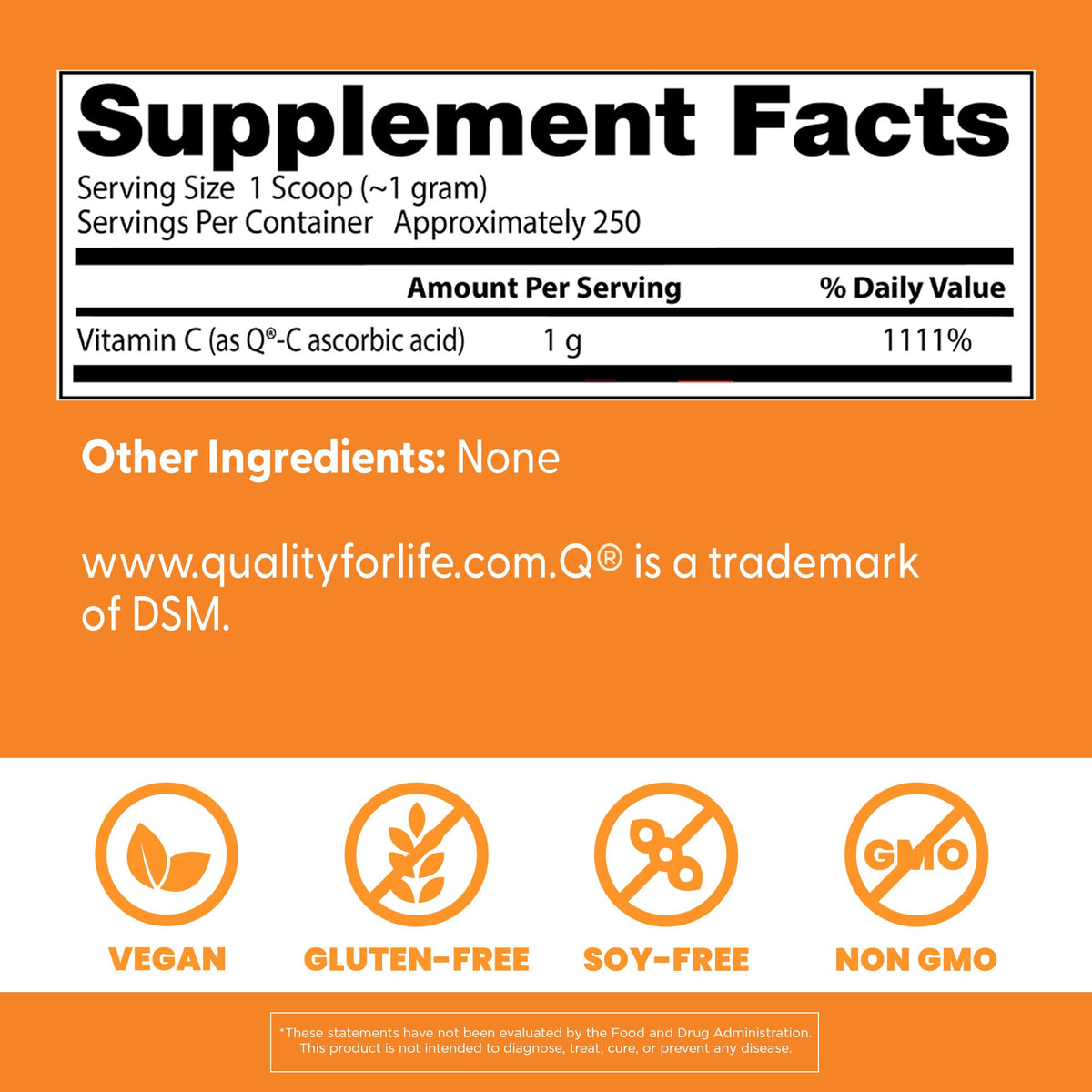 Détail de la poudre de vitamine C Doctor's BEST dans une cuillère