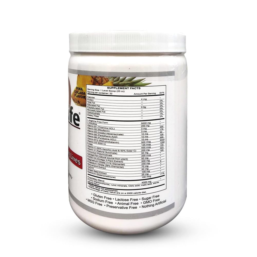 Détail de la poudre L-Arginine Health Guardian avec mesure