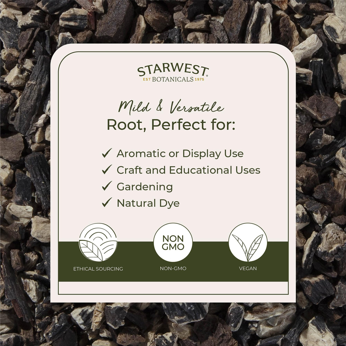 Détail de la Racine de Consoude Bio Starwest Botanicals 481g