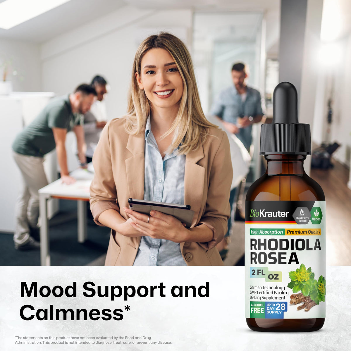 Détail de la teinture de Rhodiola Rosea avec goutte