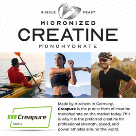 Détail de la texture de la créatine micronisée Muscle Feast