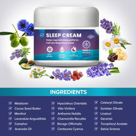 Détail de la texture de la crème de sommeil M PAIN MANAGEMENT TECHNOLOGIES