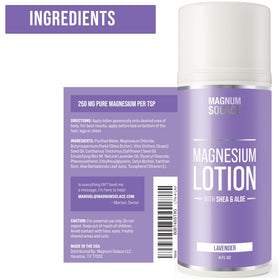 Détail de la texture de la lotion magnésium Magnum Solace