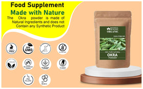 Détail de la texture de la poudre d'okra Blessfull Healing