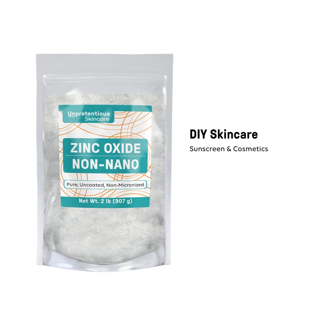 Détail de la texture de la poudre d'oxyde de zinc non-nano Unpretentious