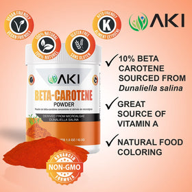 Détail de la texture de la Poudre de Bêta Carotène 10%