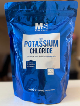 Détail de la texture de la Poudre de Chlorure de Potassium MS Finechem