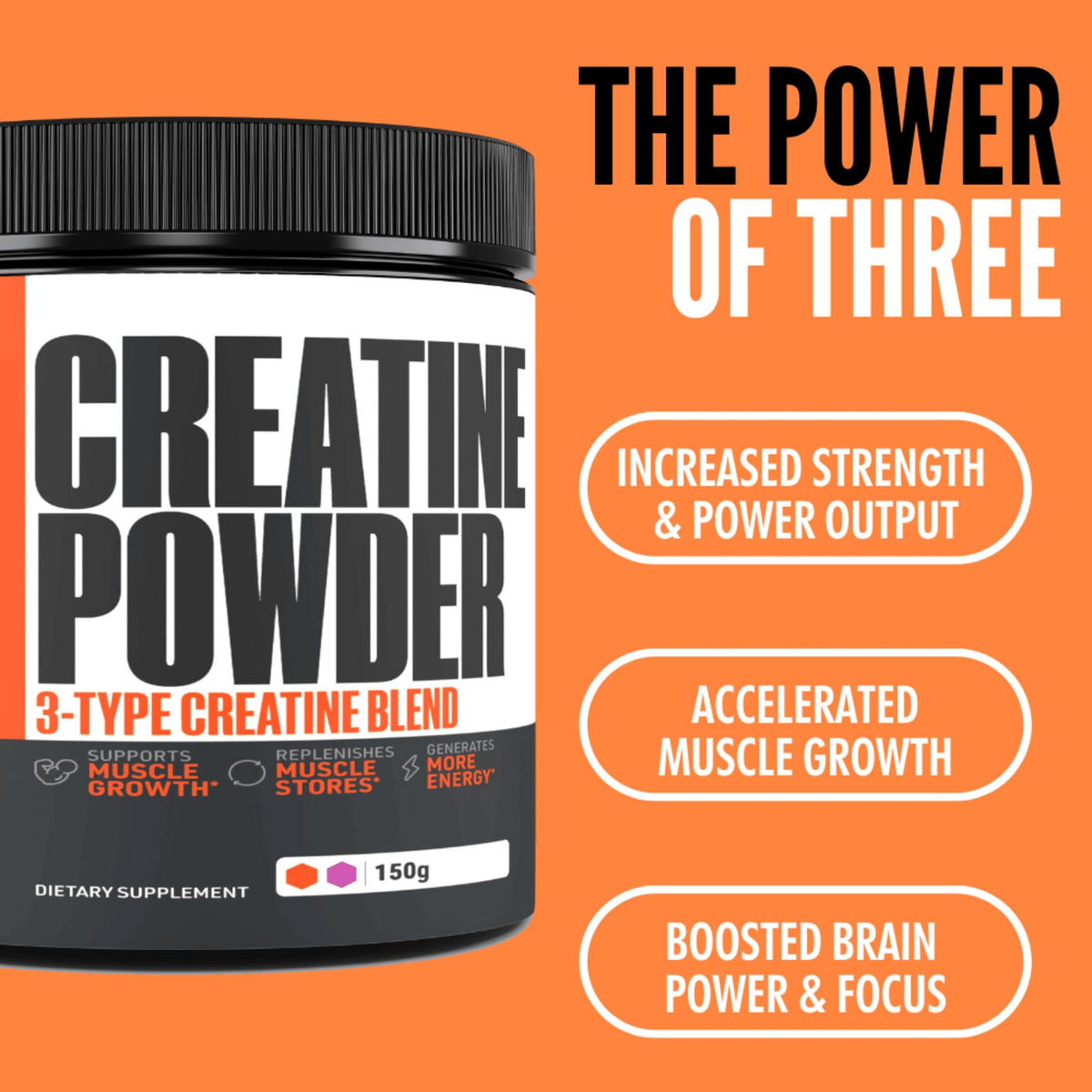 Détail de la texture de la Poudre de Créatine Monohydrate Crazy Muscle
