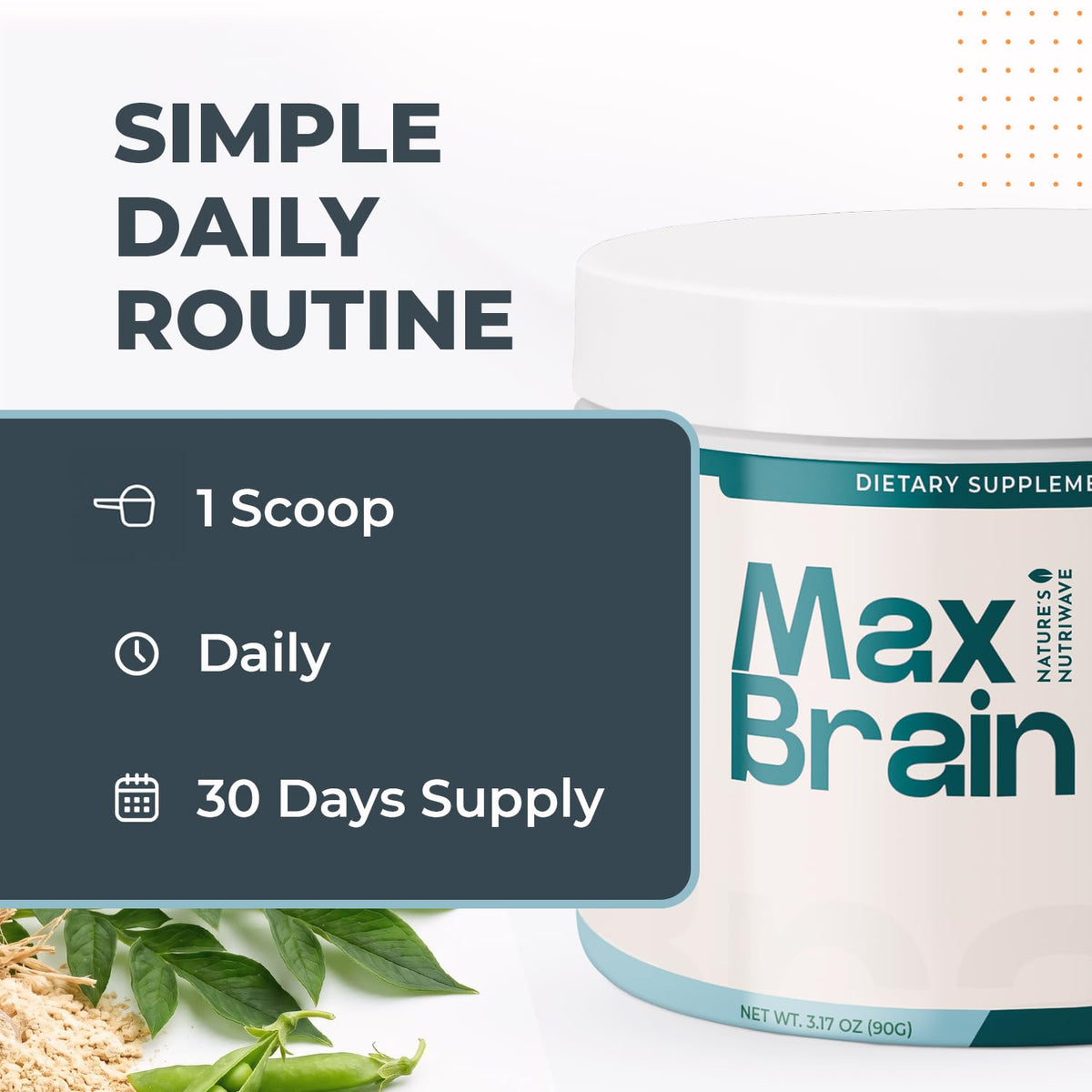 Détail de la texture de la poudre Max Brain