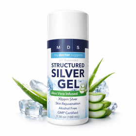 Détail de la texture du Gel d'Argent Colloïdal avec Aloe Vera