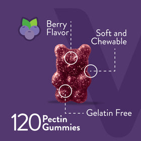 Détail des bonbons Viteey Melatonine 10mg avec saveur de baies