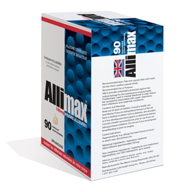 Détail des capsules ALLIMAX sur une surface blanche