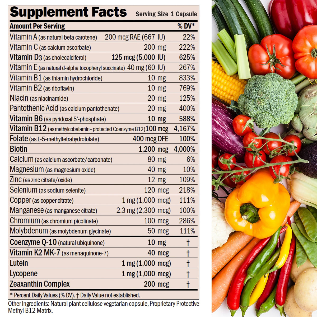 Détail des capsules ANDREW LESSMAN Multivitamine nuoncemax
