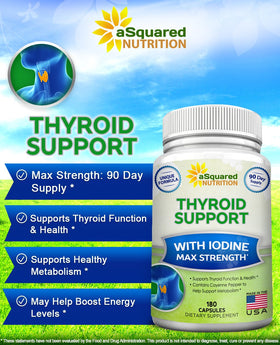 Détail des capsules aSquared Nutrition soutien thyroïdien