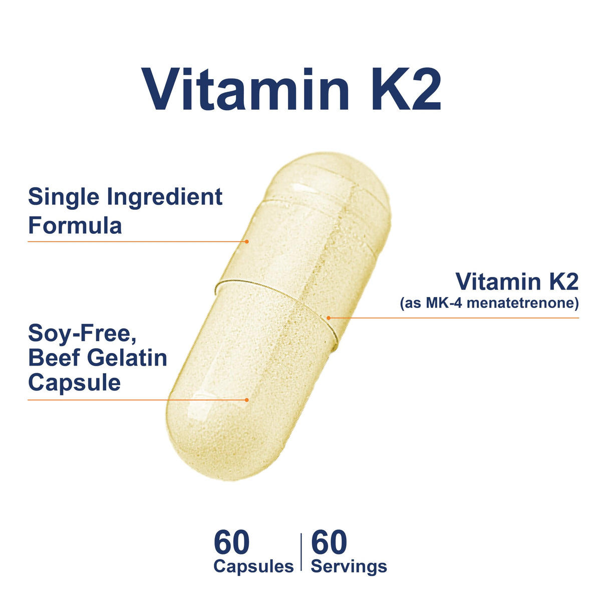 Détail des capsules Carlson Vitamin K2 MK-4