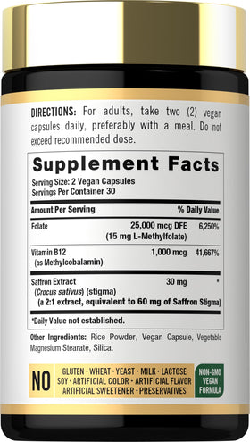 Détail des capsules Carlyle L-Méthylfolate 15mg dans leur emballage