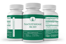 Détail des capsules d'Acide Pantothénique montrant leur taille
