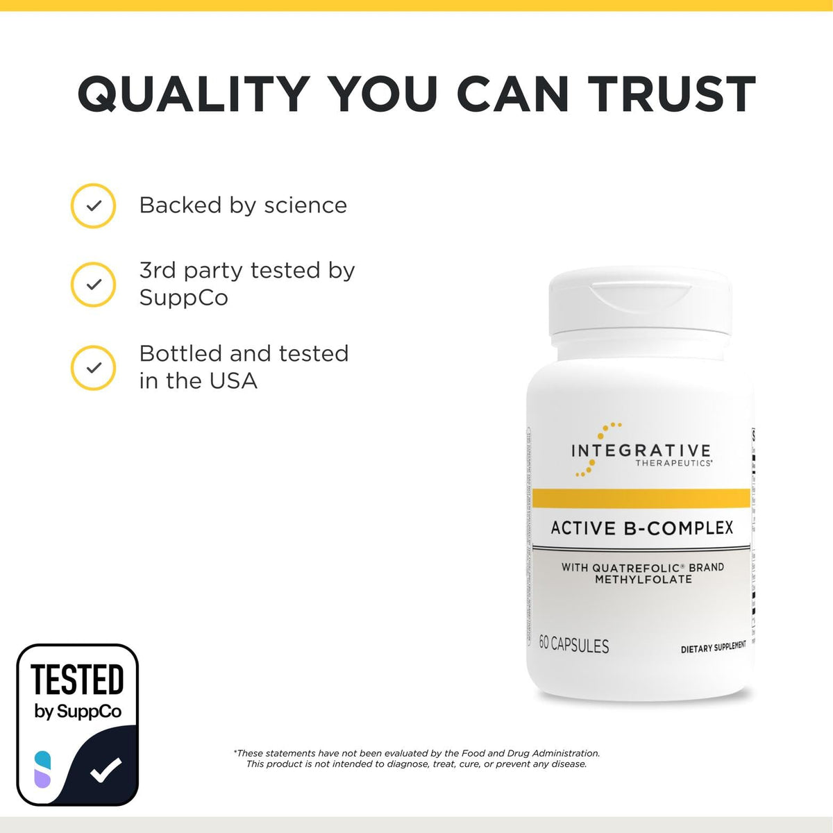 Détail des capsules d'Active B-Complex d'Integrative Therapeutics
