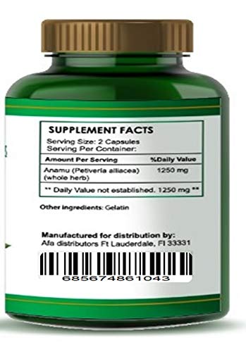 Détail des capsules d'Anamu 1250mg sur une surface en bois
