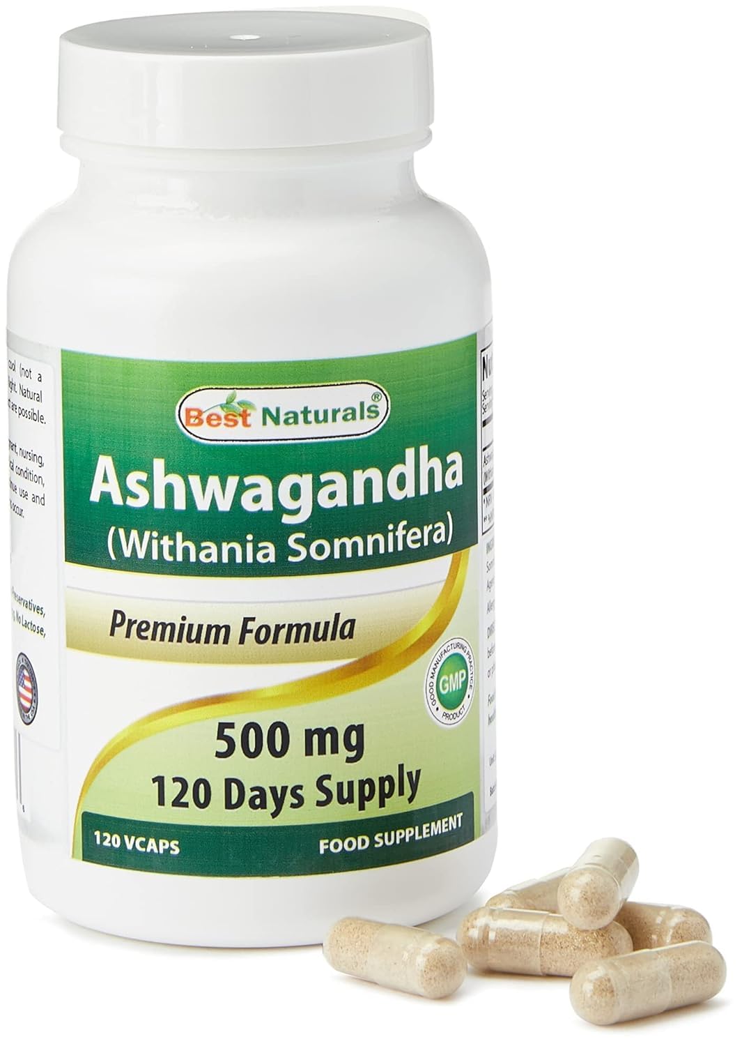 Détail des capsules d'Ashwagandha Best Naturals