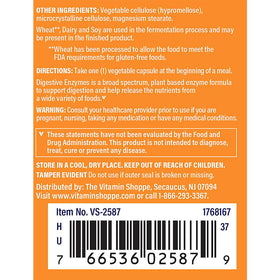 Détail des capsules d'enzymes daily végétales The Vitamin Shoppe