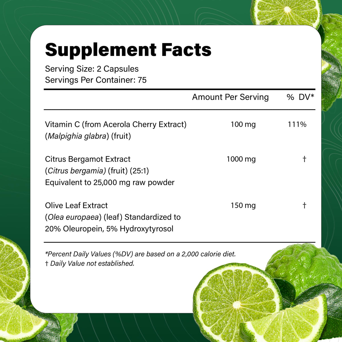 Détail des capsules d'extrait de Bergamot Citrus LaVitali