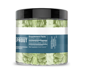 Détail des capsules d'extrait de brocoli Earthborn Elements
