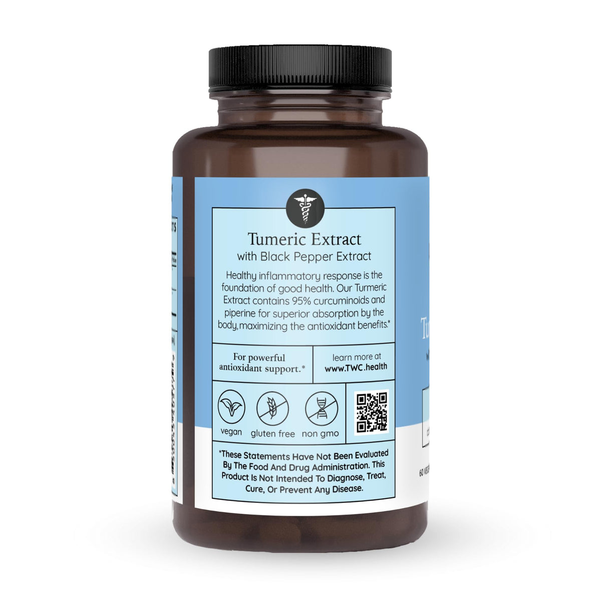 Détail des capsules d'Extrait de Curcuma avec poivre noir