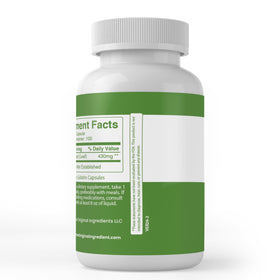 Détail des capsules d'extrait de feuille de mûrier blanc PURE ORIGINAL INGREDIENTS