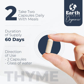 Détail des capsules d'extrait de thym Earth BOTANIC