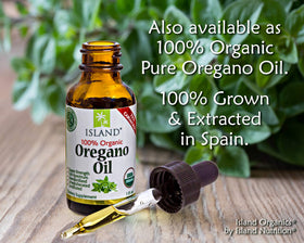 Détail des capsules d'huile d'origan bio Island Nutrition