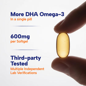 Détail des capsules d'OmegaVia DHA 600