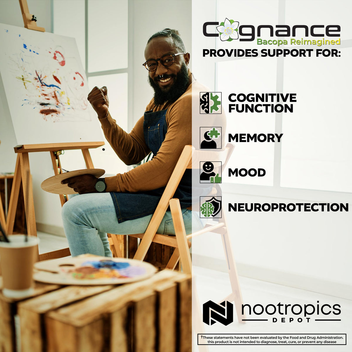 Détail des capsules de Bacopa Cognance 100mg