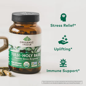 Détail des capsules de Basilic Sacré Bio ORGANIC INDIA
