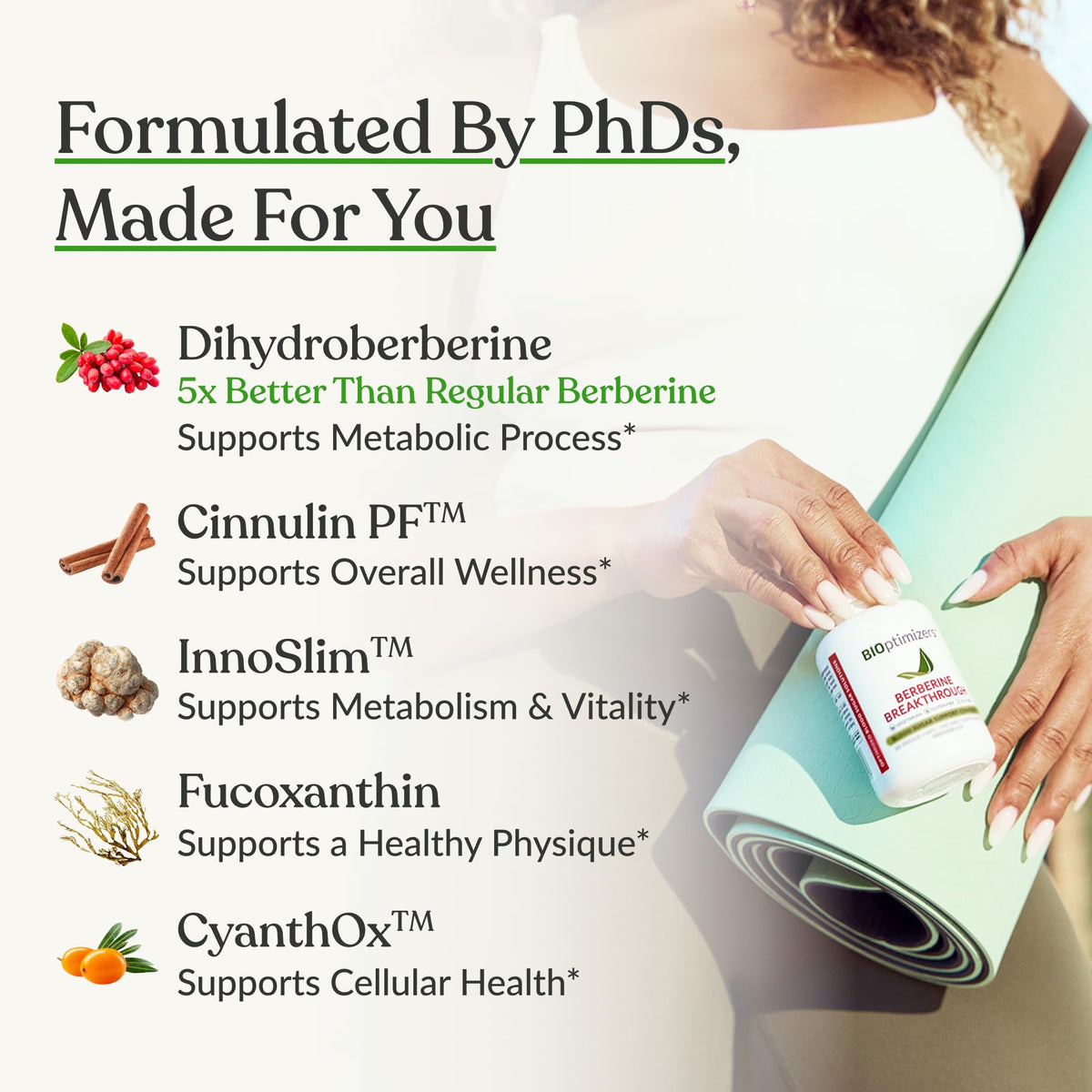 Détail des capsules de Berberine Breakthrough de BIOptimizers