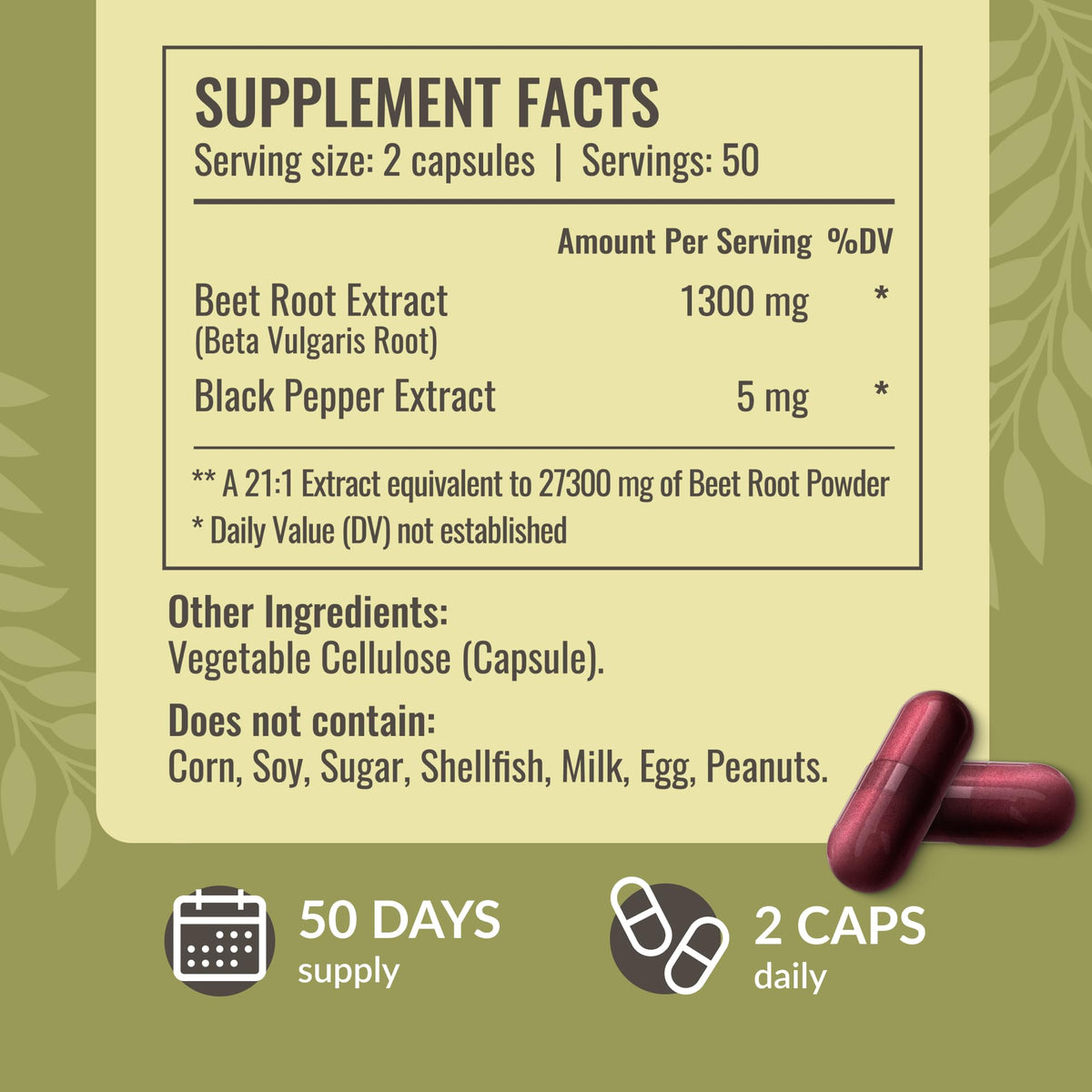 Détail des Capsules de Betterave HERBAMAMA sur une table