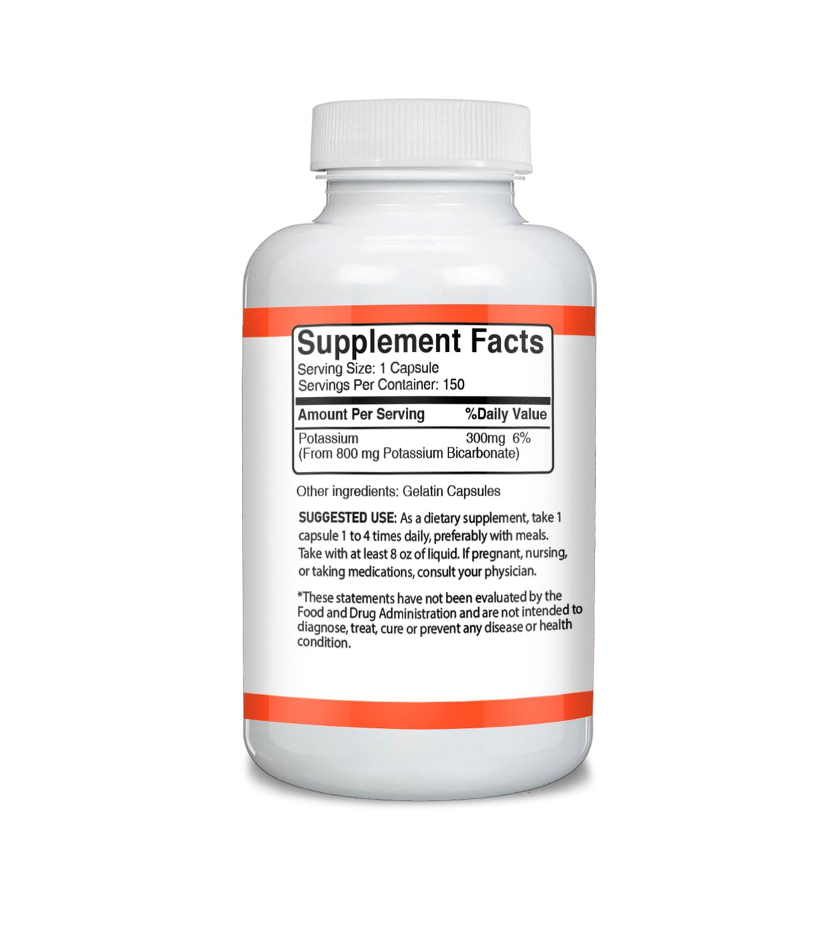 Détail des capsules de bicarbonate de potassium Unpretentious