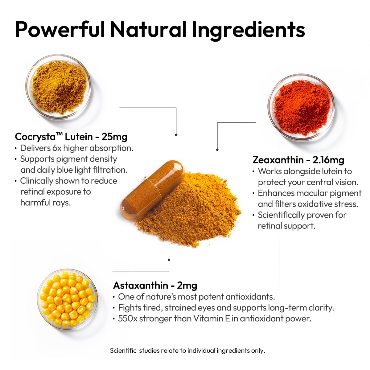 Détail des capsules de BIGVITA CoCrystal Lutein +