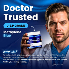 Détail des capsules de bleu de méthylène PURE HEALTH MAX