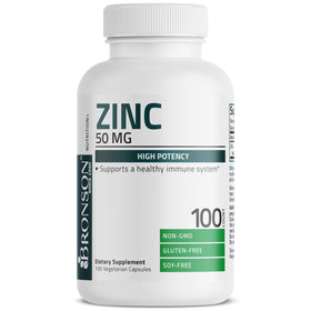 Détail des capsules de Bronson Zinc Complex 50 mg