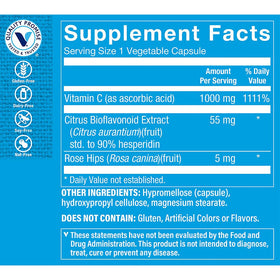 Détail des capsules de C-1000 Complex, 1 000 mg de vitamine C